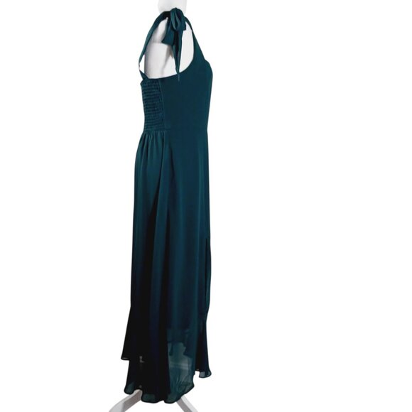 NWT Show Me Your Mumu Claire Midi Dress - Emerald Chiffon, Size Large, Wedding - Picture 7 of 16